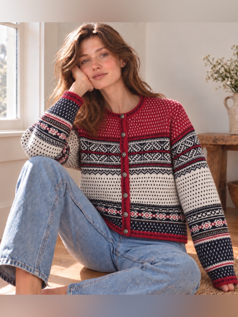 Alpine Fair Isle Cardigan XL